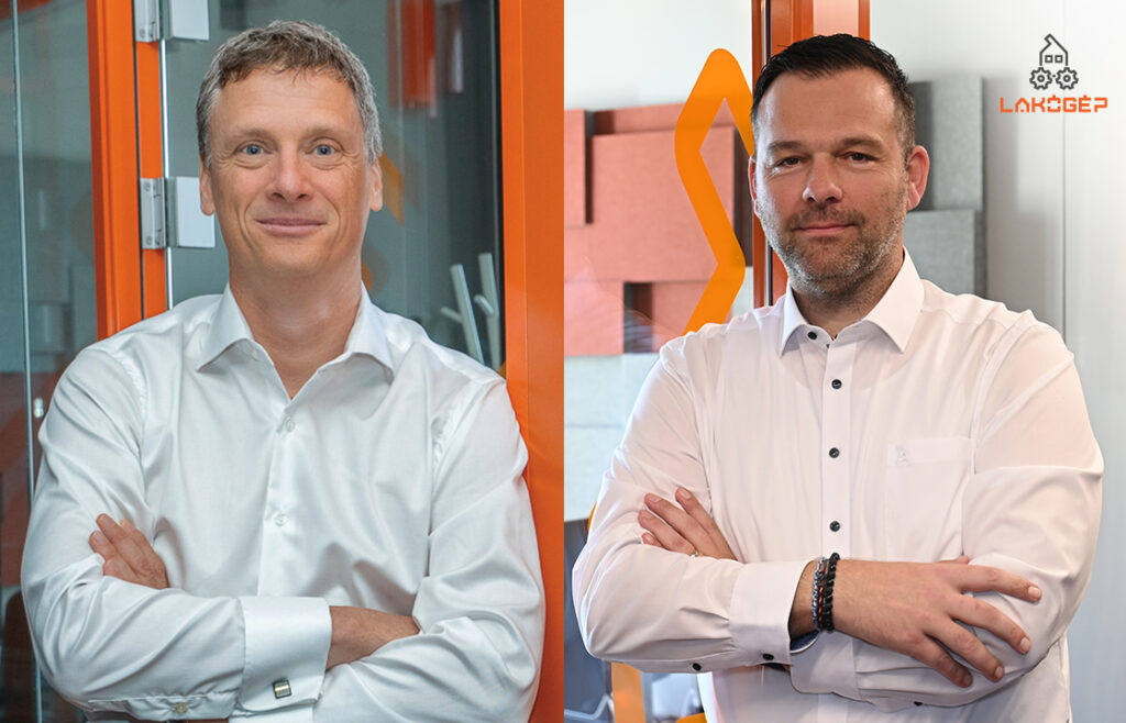 Palai Patrik, a Lakógép alapítója és Péter György, az új CEO